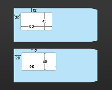 長形4号窓付き封筒