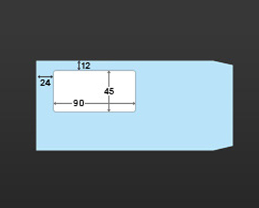 長形3号窓付き封筒